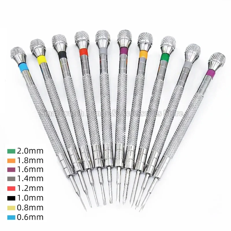 13 قطعة أدوات إصلاح الساعات مفك مجموعة 0.6 مللي متر-2.0 مللي متر شقة رئيس طقم مفك الساعات المهنية لأدوات إصلاح الساعات