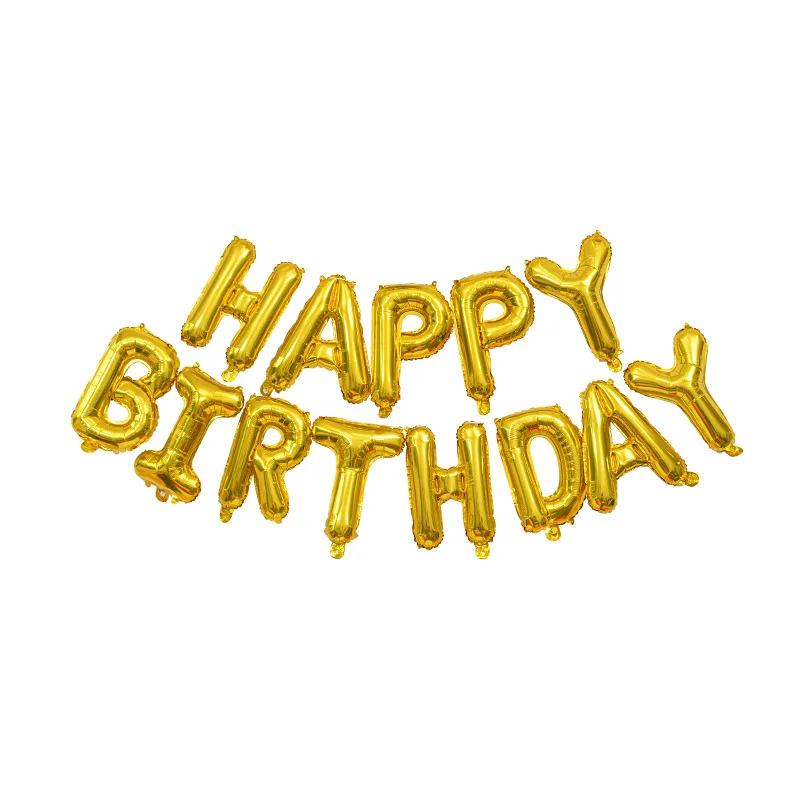 16 inch folie gelukkige verjaardag letters teken ballon banner volwassen kinderen baby thuis partij achtergrond decoraties rekwisieten banner decoratie