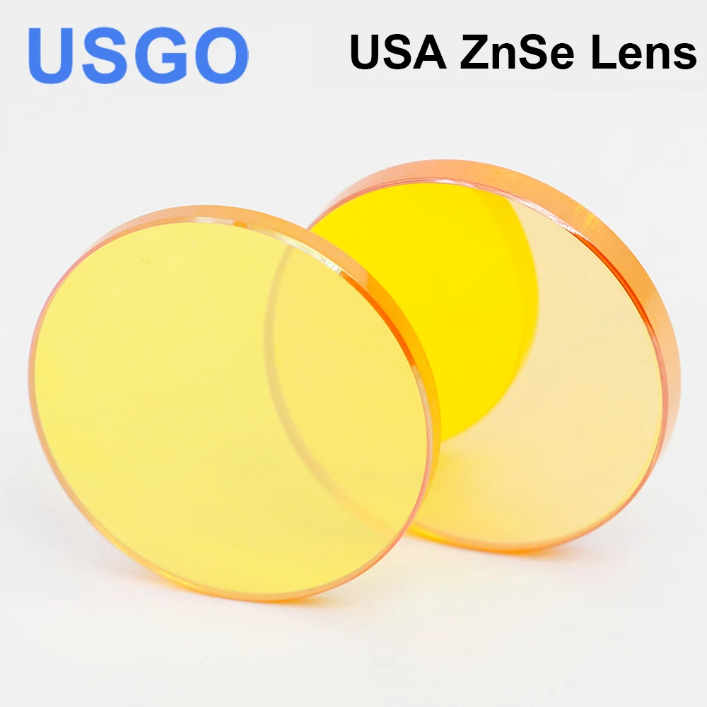 USGO High Quality USA CVD ZnSe Co2 Laser Lens DIA 12 15 18 19.05 20 FL 38.1 50.8 63.5 76.2 101.6 127mm Focus Length