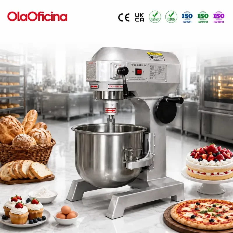 Commercial Planetary Food Mixer B10B Suitable for Bakery Restaurant Kitchen Heavy Duty Dough Mixing Blender