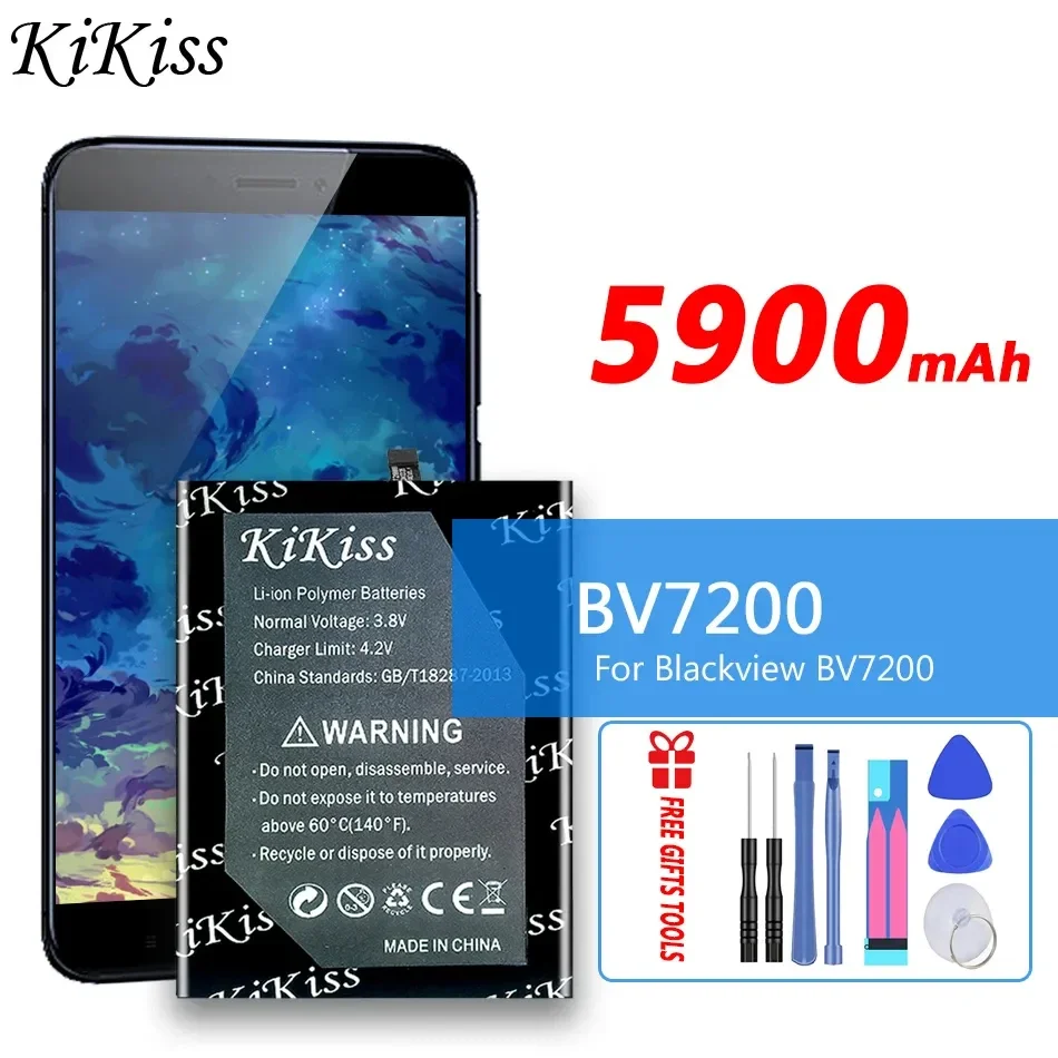 

KiKiss Battery BV7200 (Li676281HTT) 5900mAh For Blackview BV7200 Replacement Bateria