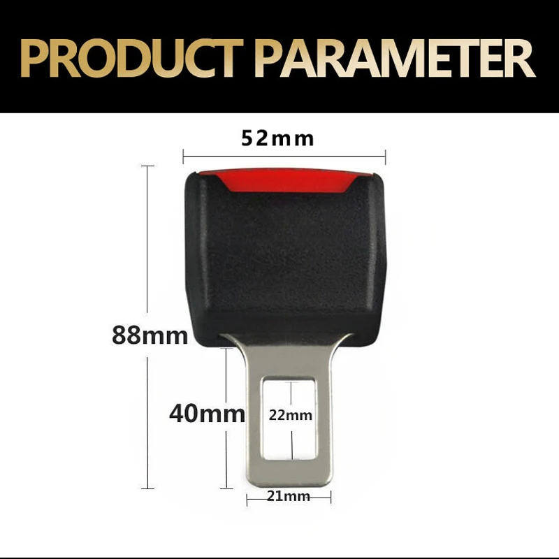 2pcs/set Car Safety Belt Buckle Extension Clip Safety Belt Buckle Thick Socket Plug Thick Insert Socket Extender Tool Accessory image 4