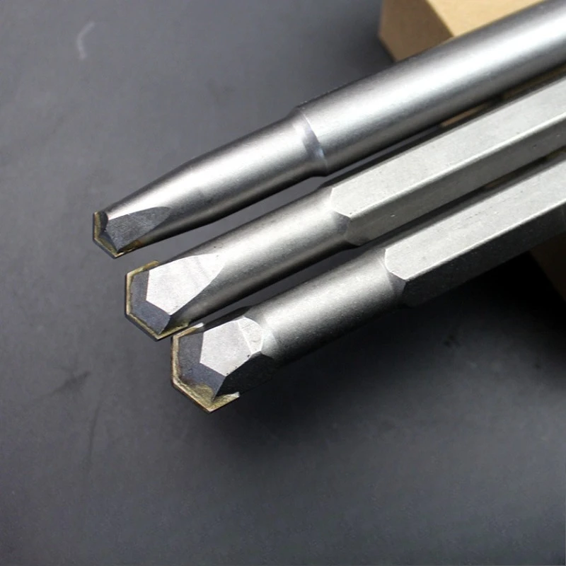 Hex Shank Electric Demolition Hammer Chisel, Alloy Chisel for Concrete Grooving, 0810 Hammer Accessory