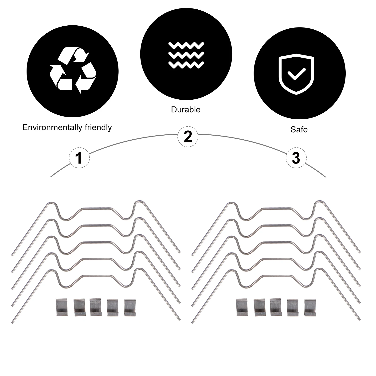 

100pcs Stainless Clips for Greenhouse Fixing Greenhouse Glass Fixing Clamp Glass Frame Clip Plant Accessories Garden Supplies