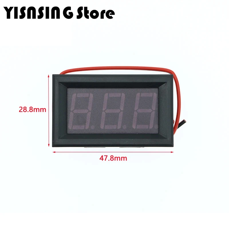 Voltímetro AC Digital para Uso Doméstico, Display de Tensão Vermelho, DIY, 2 Fios, 70V a 500V, 0,56"