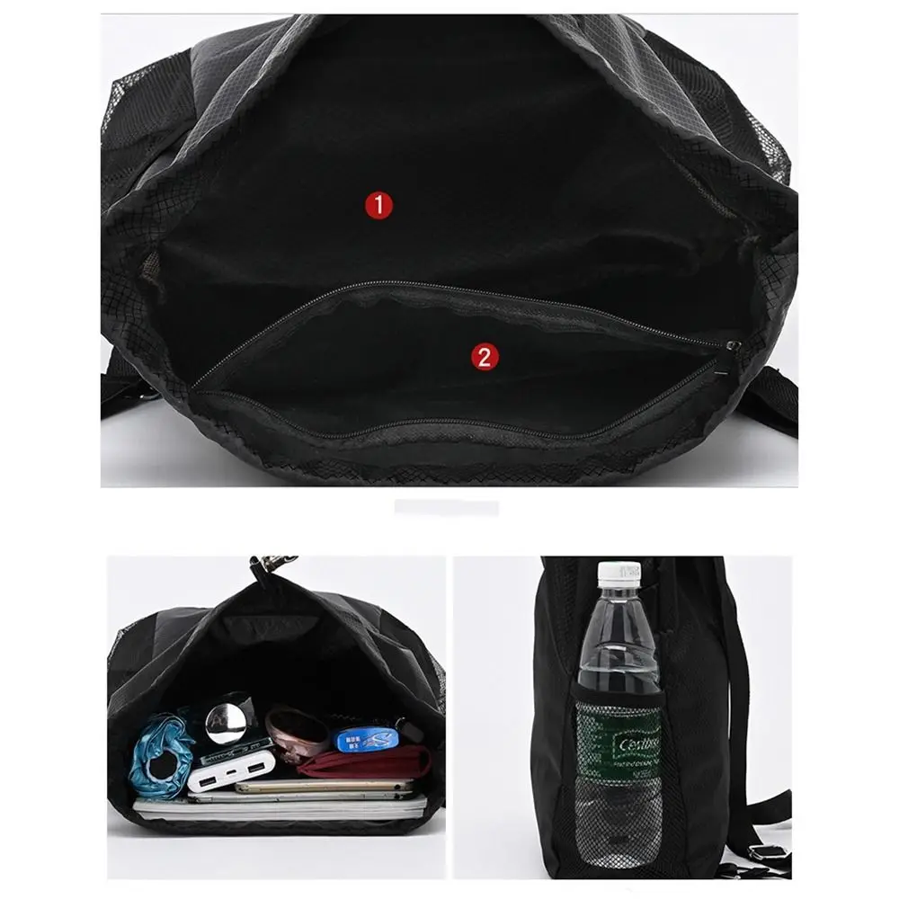 Bolsa de almacenamiento para montañismo, bolsillo con cordón de nailon, Mochila deportiva portátil para exteriores, bolsa de viaje