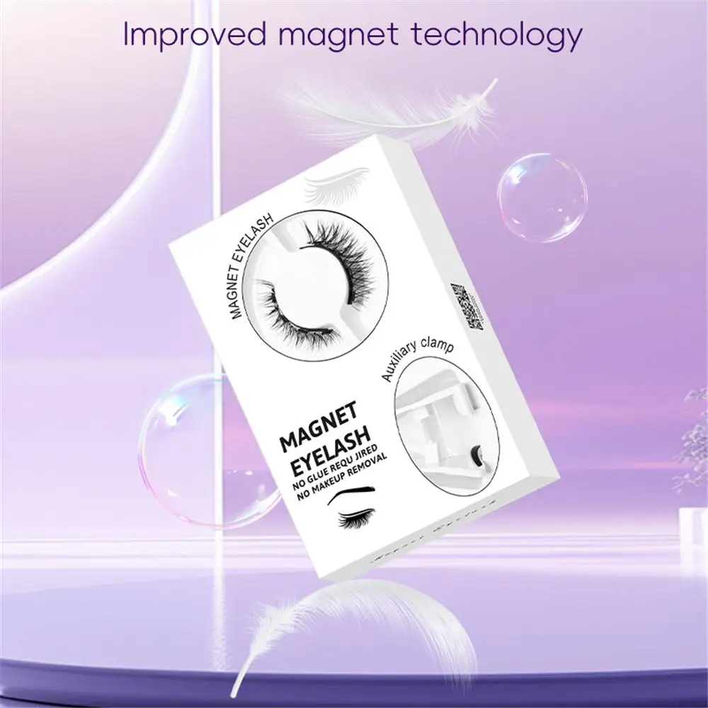 Nenhum colar necessário kit de cílios magnéticos reutilizáveis aparência natural cílios magnéticos com aplicador fácil de usar extensões de cílios diy