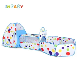 Crawling Drilling Tunneling Children's Tent Foldable Baby 3-in-1 Playground Game Pen Indoor Dry Pool Ball With Polyester