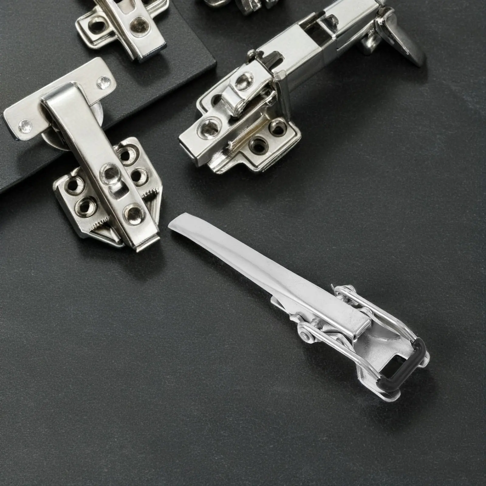 Trailer Cabinet Door Handles Heavy Duty Cargo Door Lock for Truck Toolbox Latch Replacement Box Security Toggle Clamp Metal