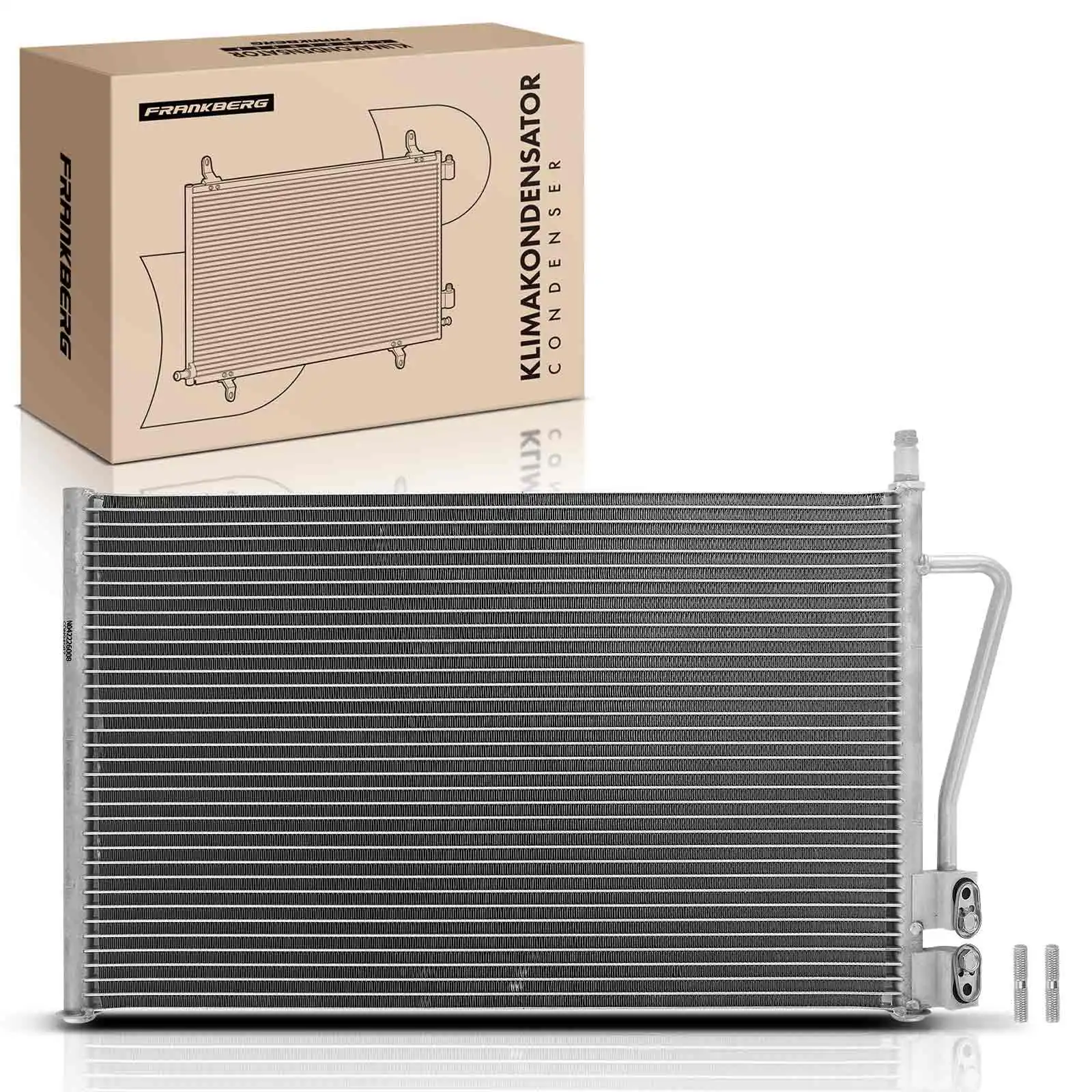 Frankberg 1x Kondensator Klimaanlage für Ford Fiesta 5 Van JD JH Fusion JU Mazda 2 1.2L 1.6L 5S6H19710BA 2S6H19710AC 1672022