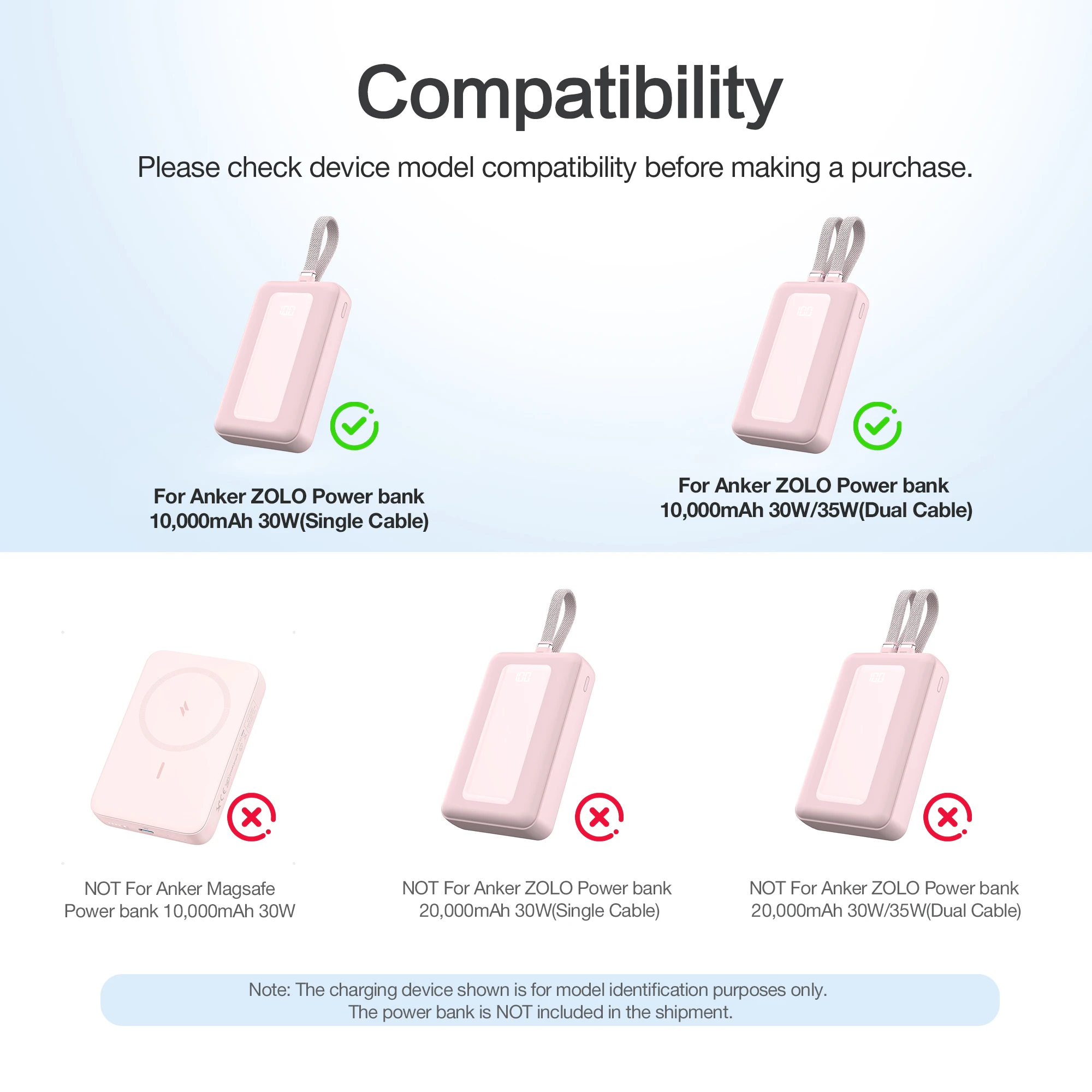 حافظة من السيليكون لـ Anker 10,000mAh 30W/10,000mAh 35W /20,000mAh 30W /20,000mAh 35W Power Bank حافظة واقية مضادة للصدمات