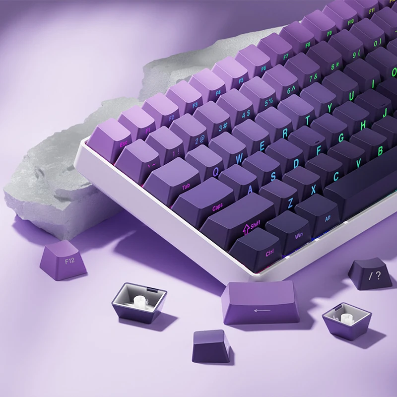 

136 Key PBT Double Shot Side Print Shine Through Backlit OEM Profile Keycaps For MX Mechanical Keyboard