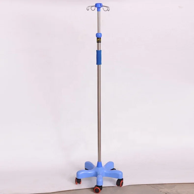 

-for Medical Stainless Steel Infusion Pole Removable IV Pole Holder Height Adjustable Infusion Stand Iv Drip Stand