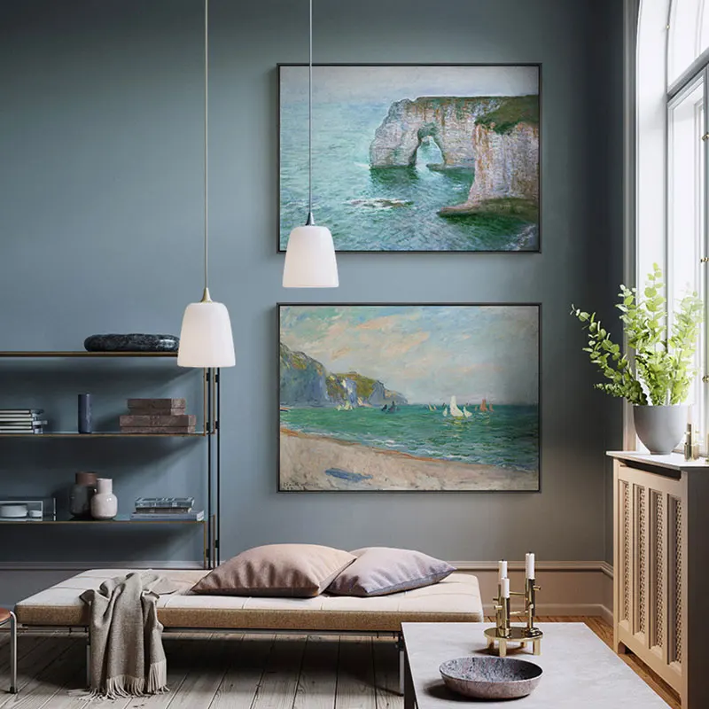 Famous Monet Poster Canvas Painting Modern Abstract Landscape Wall Art Nordic Print Wall Picture for Living Room Home Decorative view 4