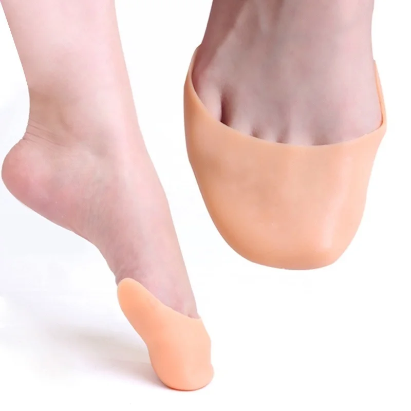 1 paio di protezione del piede punta elastica avampiede balletto danza puntale SEBS morbido alleviare il dolore solette mezza cortile ballerina inserti