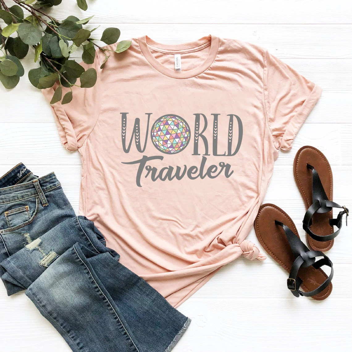 

World Traveler T Shirt Epcot Unisex T-Shirt World Traveler Family Trip T-shirt Summer Graphic T Shirts Short Sleeve Tees Tops