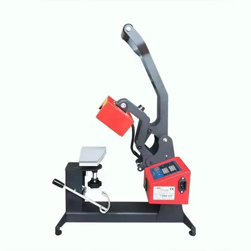 آلة نقل الحرارة للقبعة الملابس الرقمية 15 * 15 آلة الكي المسطحة آلة الضغط الحراري معدات النقل اليدوية