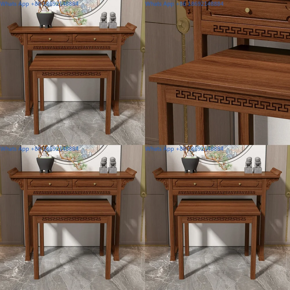 

Altar Table Home Use New Chinese Style Cabinet Offering Table Elevated Buddha Table Rural Incense Solid Wood