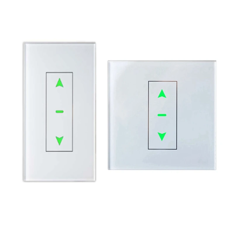 2PCS Tuya Wifi Smart Touch Button Switch Connected Electric Curtains Blinds Roller Shutter For Alexa Home Siri