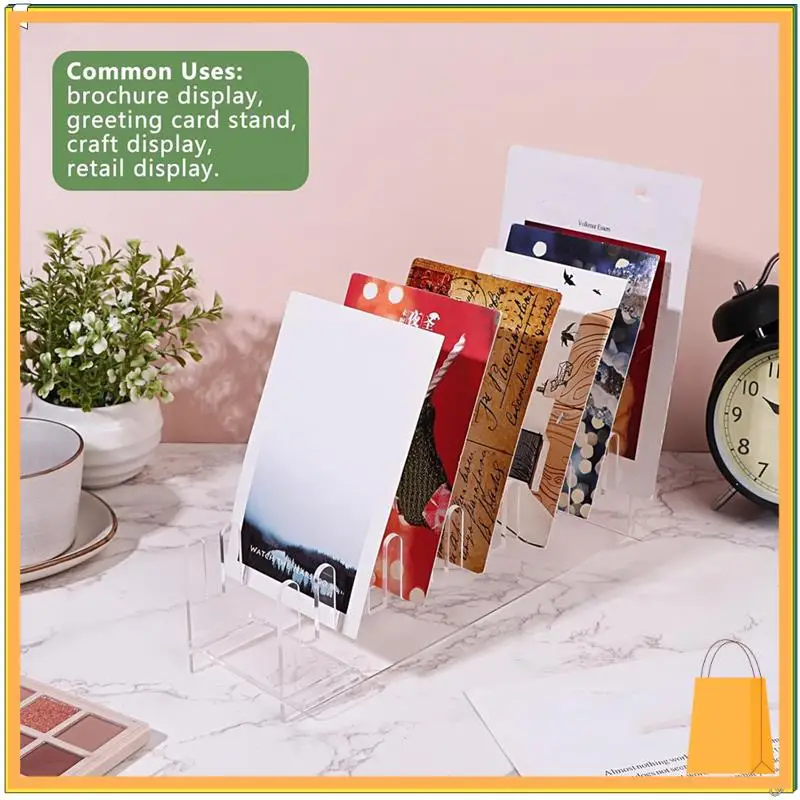 L53A-3 قطعة 12 الطبقة الاكريليك بطاقات المعايدة عرض موقف واضح بطاقة عرض موقف سهلة لتجميع حامل بطاقة ملصق البطاقة البريدية