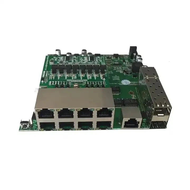 

OEM ODM L2 Gigabit Managed Industrial PoE PCBA 8 Port with 2 SFP Uplink