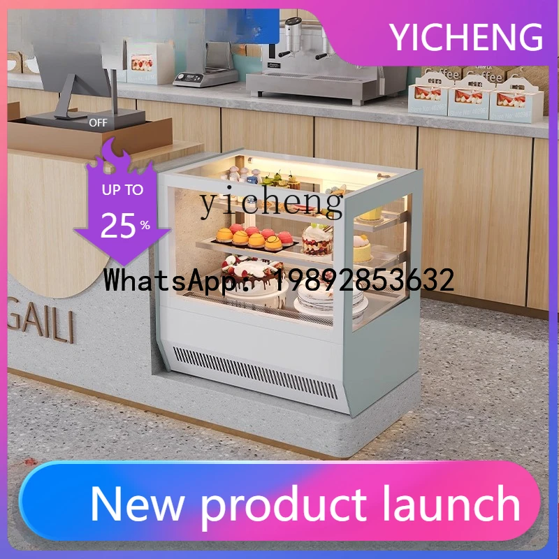 X9  Cake Refrigerated Display Counter Dessert Fruit Preservation Cabinet Commercial Small Desktop Air-Cooled Mousse Cabinet