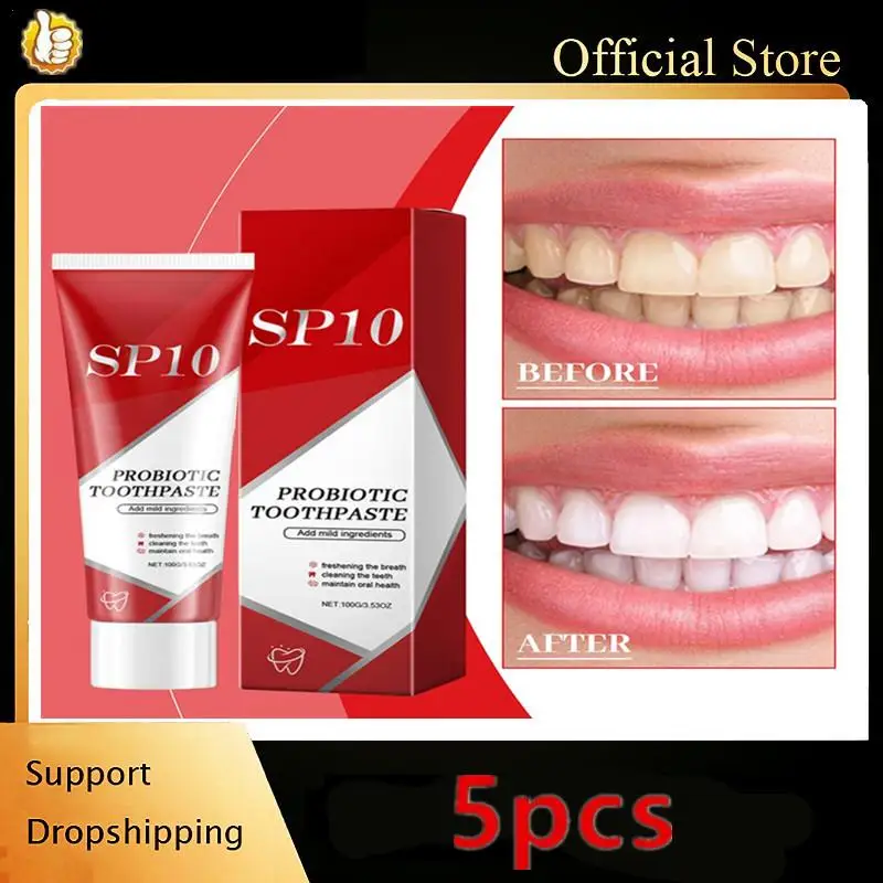 5PCS SP-10 Probiotic Toothpaste Whiten Tooth Remove Plaque Teeth Whitener Oral Hygiene Clean Fresh Breath Teeth Care Product