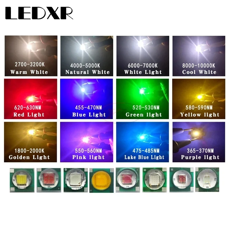 high power 3W LED 3535 XPE lamp beads white red green blue yellow purple infrared infrared can solder12-20mm LED PCB