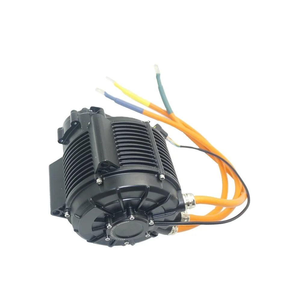 New QSMOTOR QS165 60H 10kW IPM PMSM Mid Drive Motor with 1:2.37 Gearbox and 14T Sprocket Encoder and Hall Type