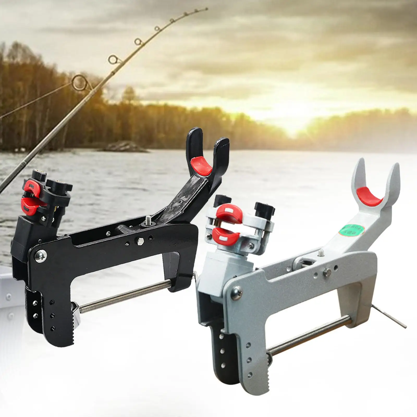 

Boat Fishing Rod Holder Clamp on Trolling Holder for Kayak Canoe Dock Yacht