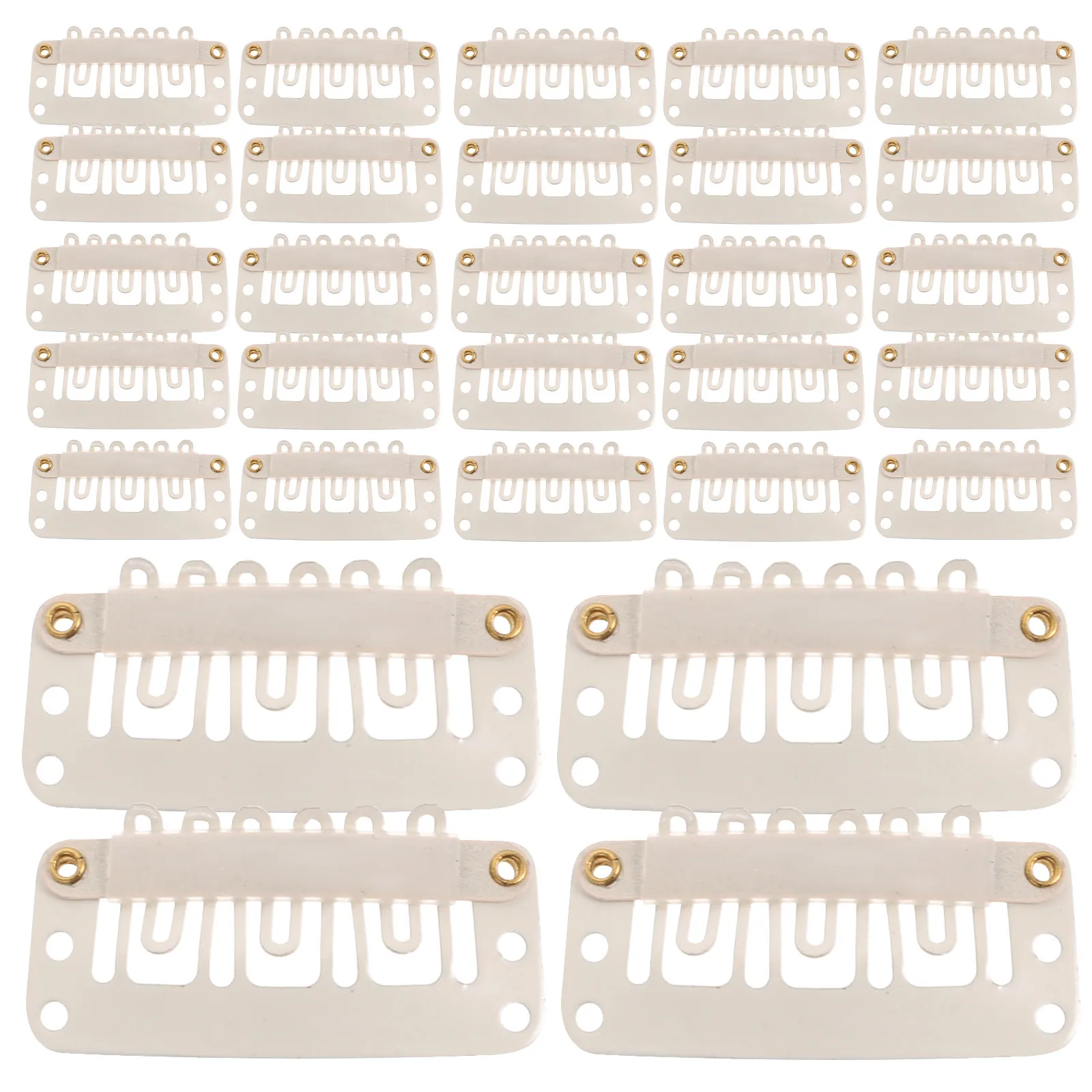 60Pcs Clip Metal Hair Extension Clips Snap Clips Secure Hold for Womens Hairpieces Making Hat Fixing