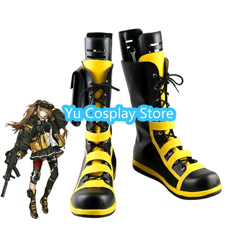 Spiel Mädchen Frontline Ump9 Cosplay Schuhe Halloween Karneval Stiefel Pu Lederschuhe Cosplay Requisiten nach Maß