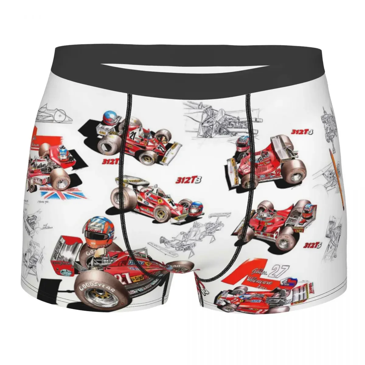 Gilles Villeneuve  Men's Boxer Briefs Shorts Men Underpants Cartoon Anime Funny Men's Panties Soft Underwear For Men