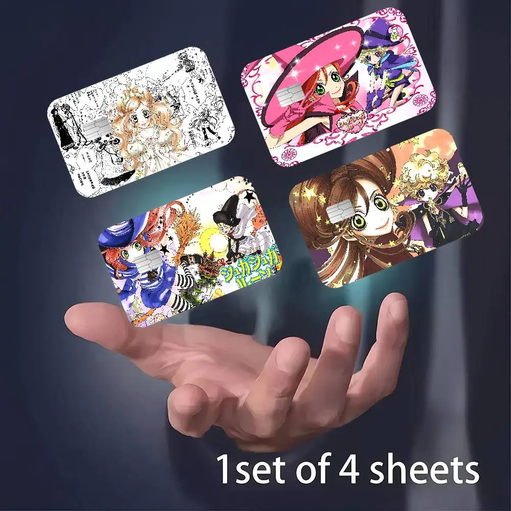 Pegatinas para tarjetas de crédito con dibujos animados de Anime Sugar Sugar Rune, pegatinas para tarjetas bancarias, pegatinas para tarjetas de autobús y metro, pegatinas impermeables, regalo para mujeres