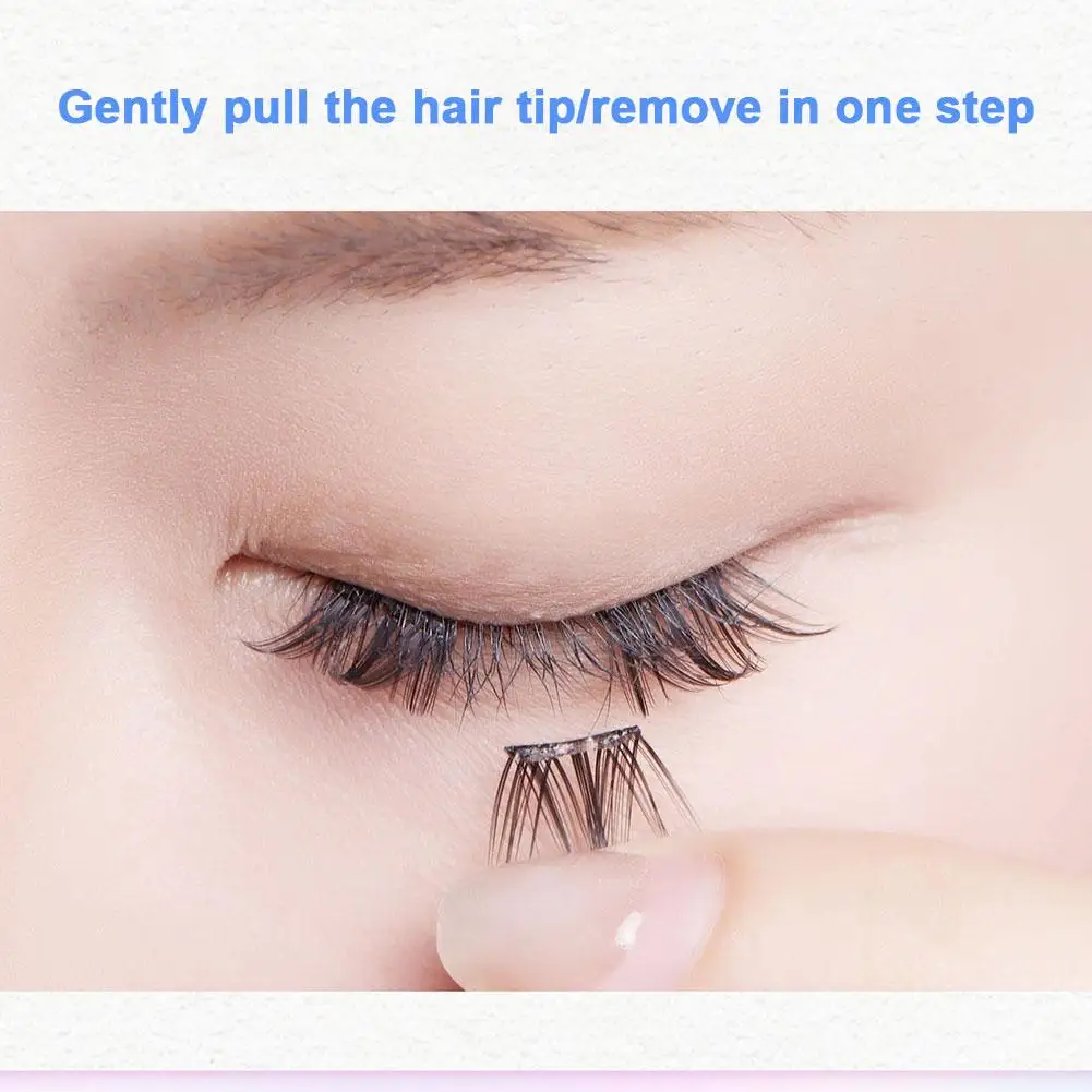 خالية من الغراء الرموش الصناعية سلسلة الحيوان تجزئة كثيفة التطعيم الذاتي مجموعة واحدة الرموش العلوية والسفلية أداة ماكياج