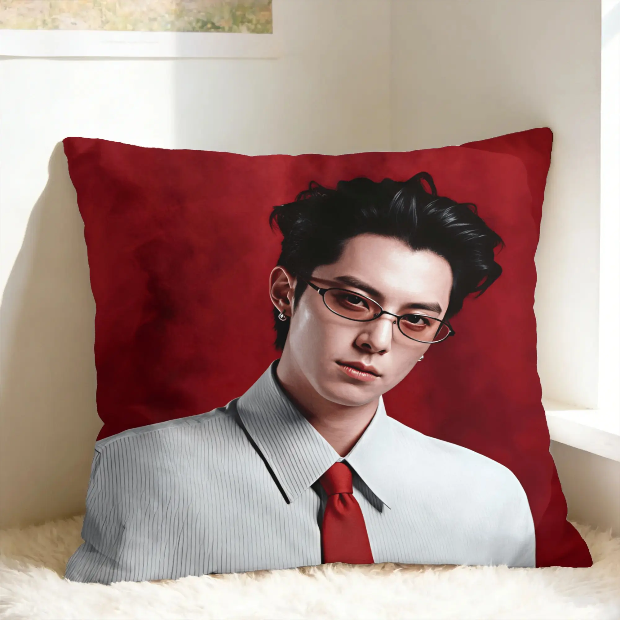 Wang Hedi Dylan Wang Actor Pillow Case  Soft Pillow Cover For Sofa Home Decoration Novelty Cushion Cover
