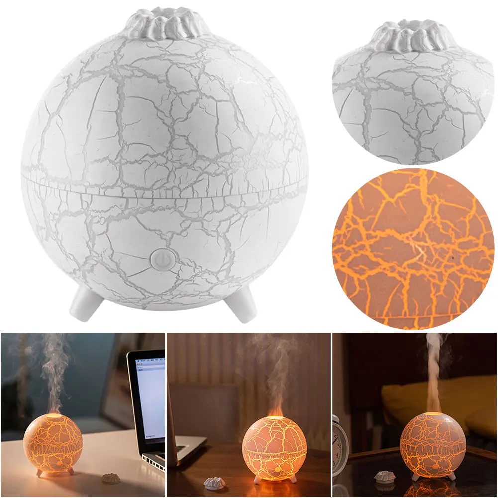 Planet Volcano Fire Flame Essential Oil Diffuser 200ML Aromatherapy Diffuser Air Diffuser Humidifier for Bedroom Home Office