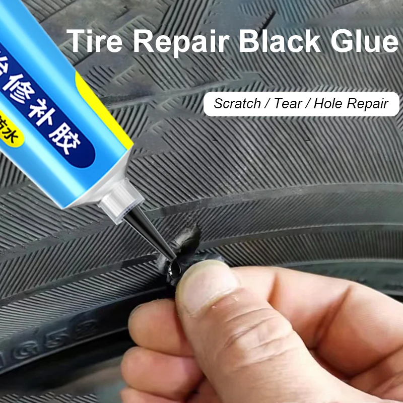 Black Tyre Repair Instant Liquid Strong Rubber Glues Wear-resistant Rubber Non-corrosive Adhesive Glue Strong Bonding Adhesive