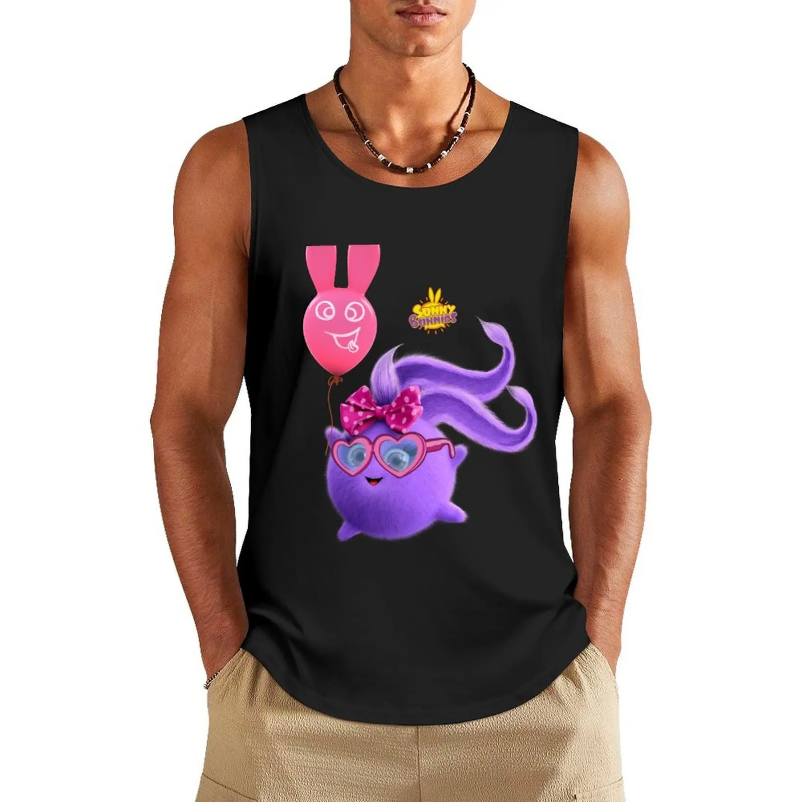 

Sunny Bunnies - Iris' Summer Fun Tank Top sleeveless jackets sports vest Bodybuilding shirt summer clothes man 2025