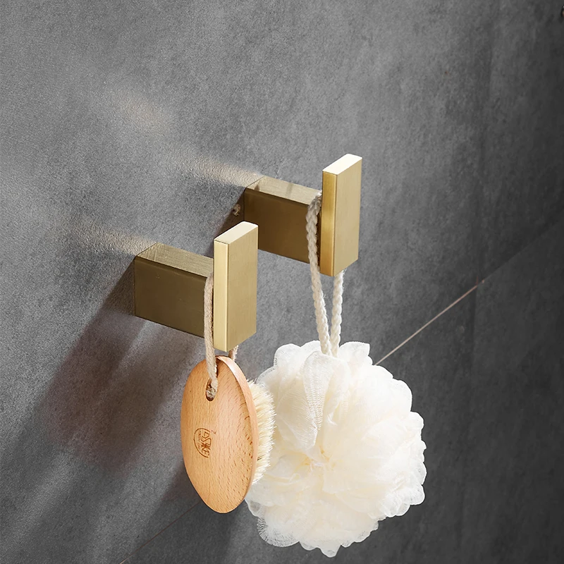 Brushed Gold Hook SUS304 Stainless Steel Toilet Towel Hook