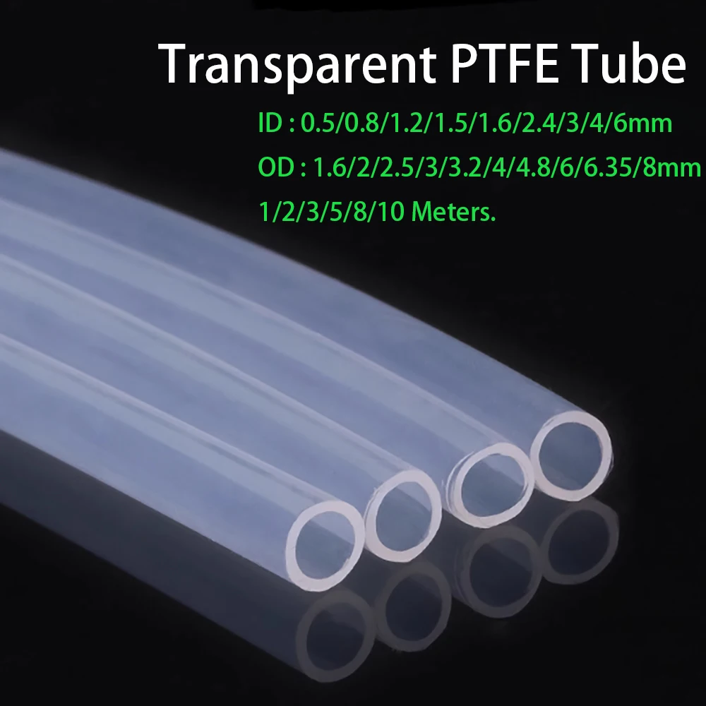 

Прозрачная трубка из ПТФЭ ID 0,5/0,8/1/1,2/1,5/1,6/2,4/3/4/6 мм FEP Шланг с изоляцией из ПТФЭ, устойчивость к высоким температурам и коррозии