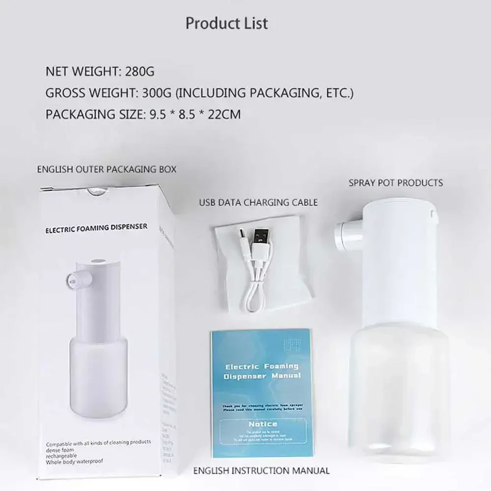 Automatic Foam Soap Dispenser Electric Bubble Maker For Hand Washing And Dishwashing Multi Function Machine image 4