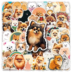50Pcs Pomeranian series Cartoon Cute Waterproof Sticker Skateboarding Snowboard Retro Vinyl home decal Sticker