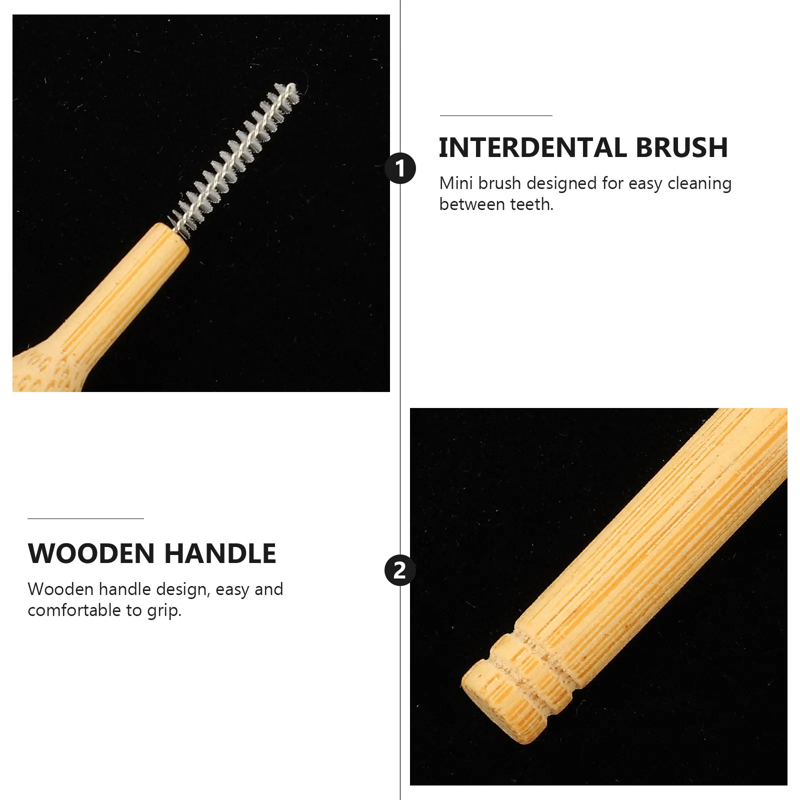 

Набор из 10 зубных щеток с бамбуковой ручкой для межзубных промежутков, легкие флоссеры для чистки зубов и десен, эффективная гигиена полости рта