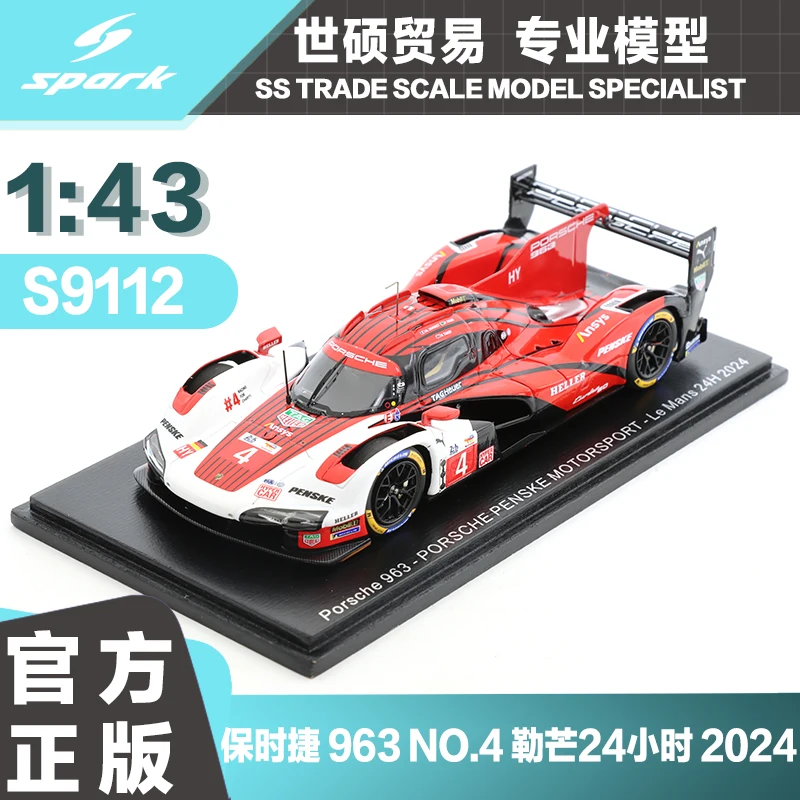 Étincelle 1/43 963 n° 4, n° 5, n° 6 Le Mans 24 heures 2024 modèle de voiture en résine de simulation, jouets pour garçons, ornements de collection pour adultes.
