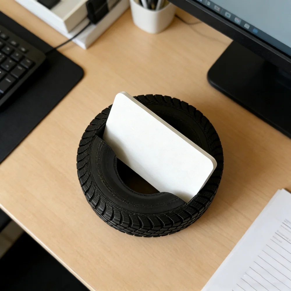 1pc/Unique Tire-Shaped Business Card Holder, Office Desk Organizer Perfect for Room Decor, And a Great Gift for Car Enthusiasts
