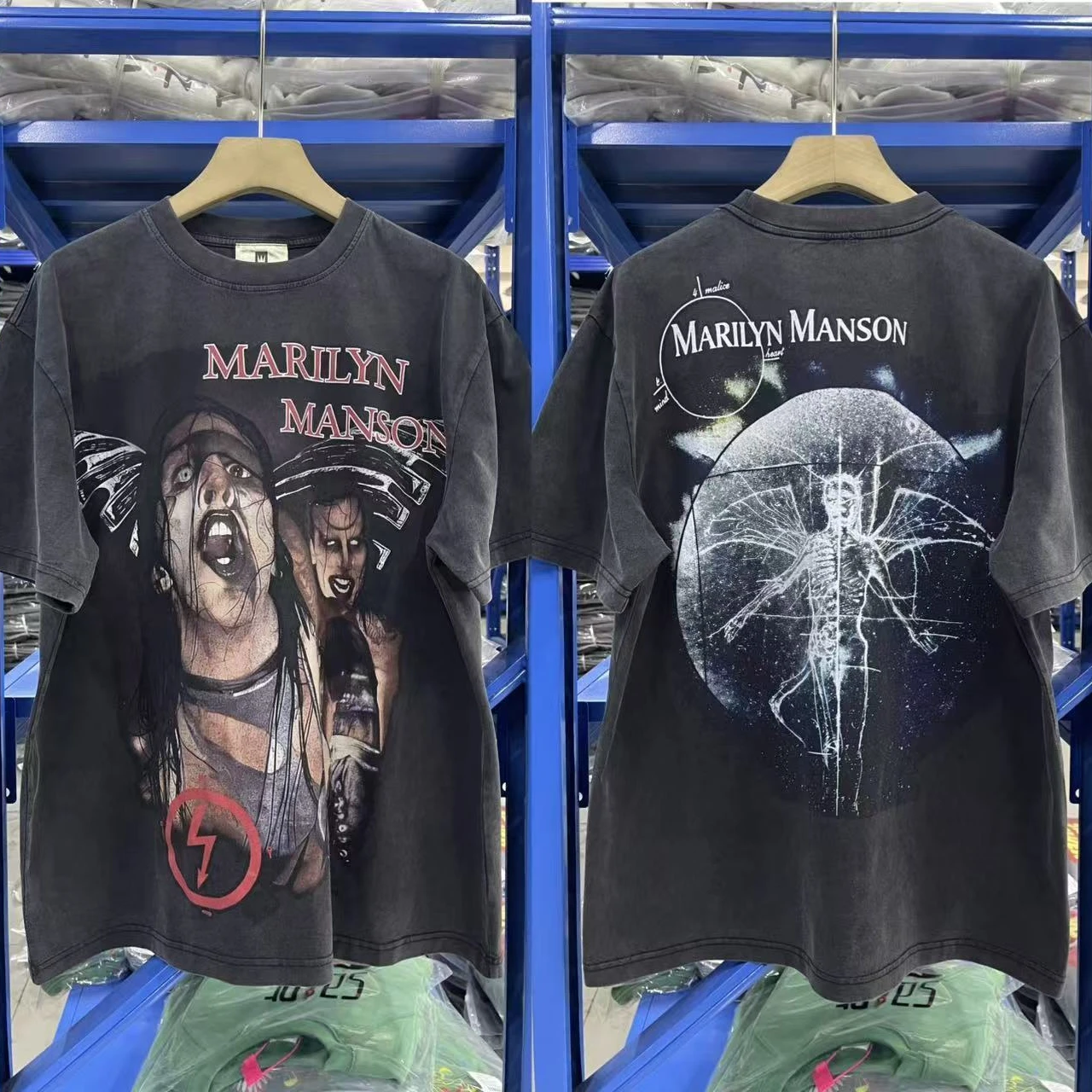 Vintage Marilyn Manson T Shirt Men Women High Quality Oversized Digital Printing Tee Tops T-Shirt