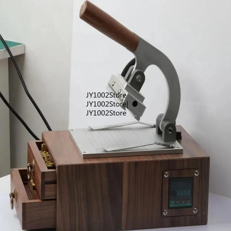 Mini Manual Hot Foil Stamping Machine Leather Gilding Press for Handmade Letter Number Trademark Wallet Automatic Handcraft Tool