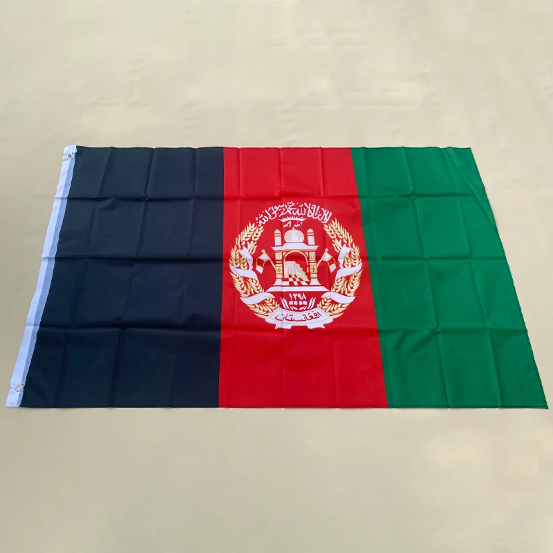 Eoodlove FLAG 90X150cm Afghan Flag Kabul Flag Indoor and Outdoor Decoration Islamic Republic Flag