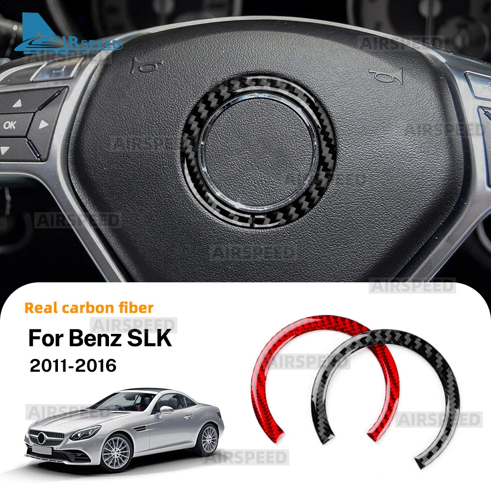 

Настоящая мягкая наклейка из углеродного волокна для Mercedes Benz SLK R172 2011 2012 2013 2014 2015 2016, центральная панель рулевого колеса автомобиля